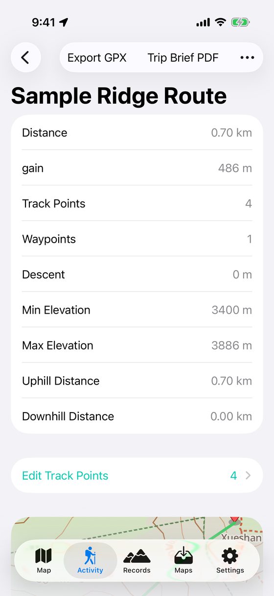 GPX Route Details