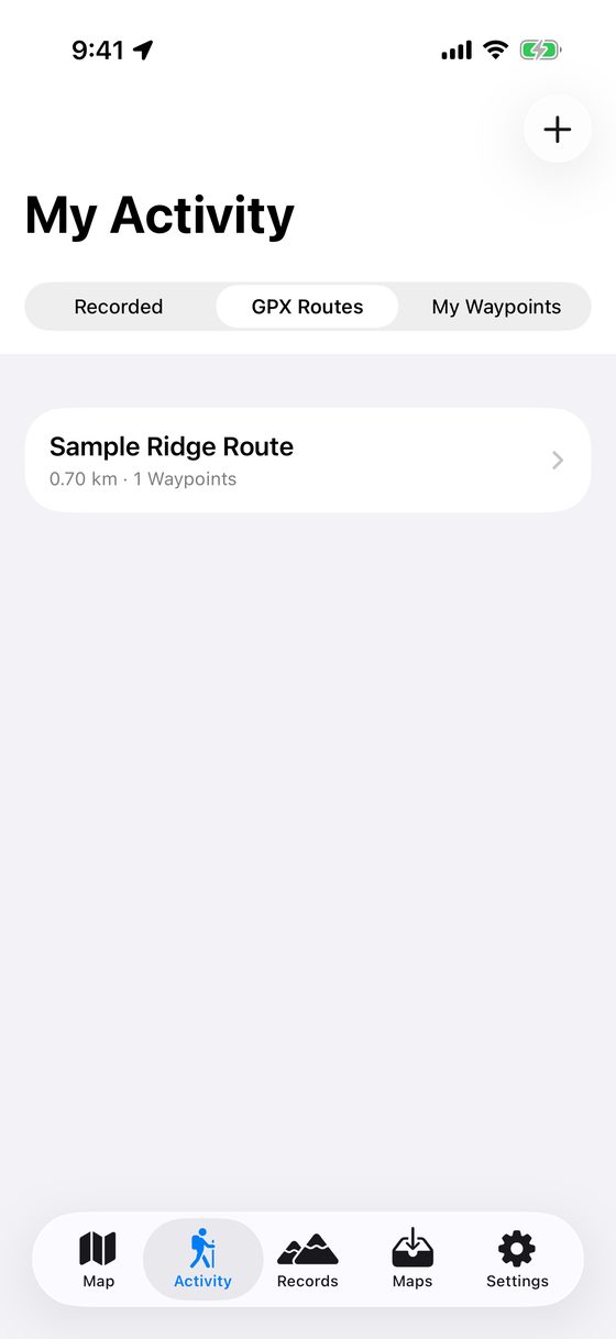 GPX Routes List