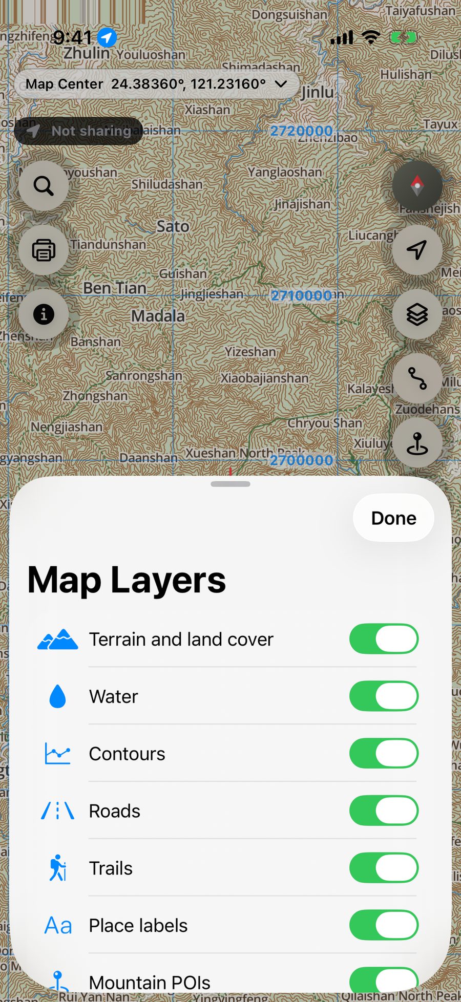 Aki Map map layer settings