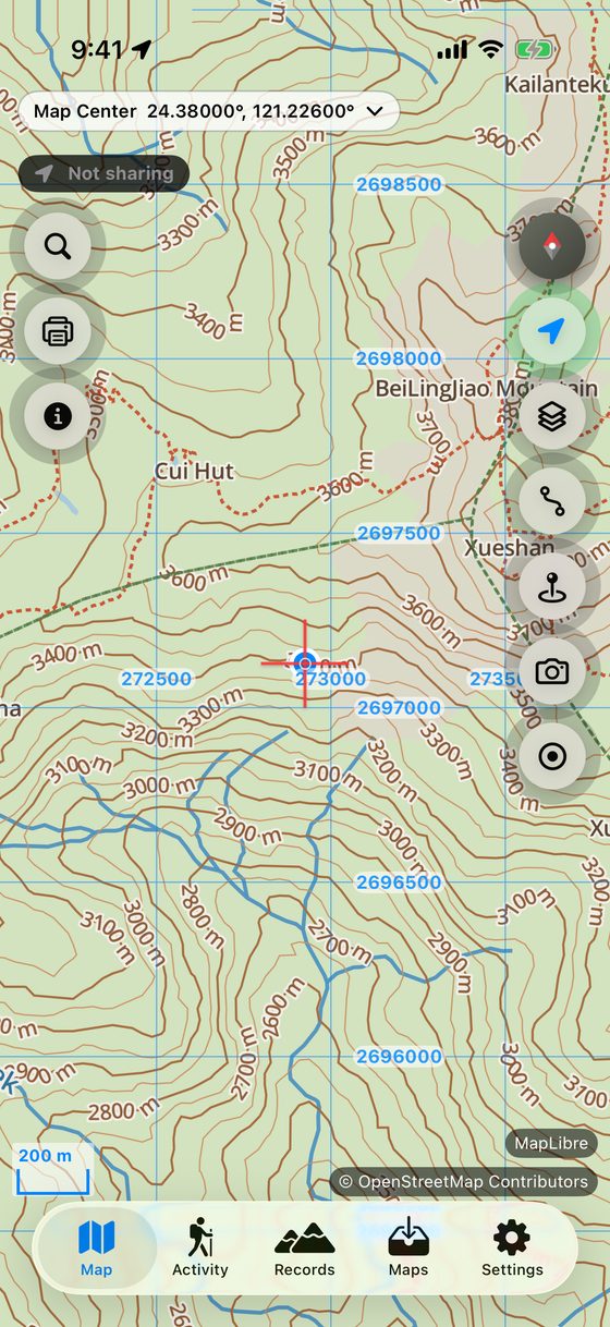 Main Map Screen